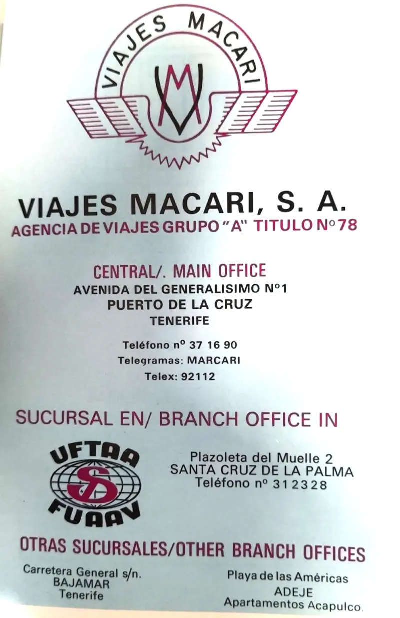 Publicidad Guía de La Palma, 1972